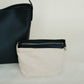 Large-Capacity Lychee Texture Shoulder/Crossbody Set In Classic Black