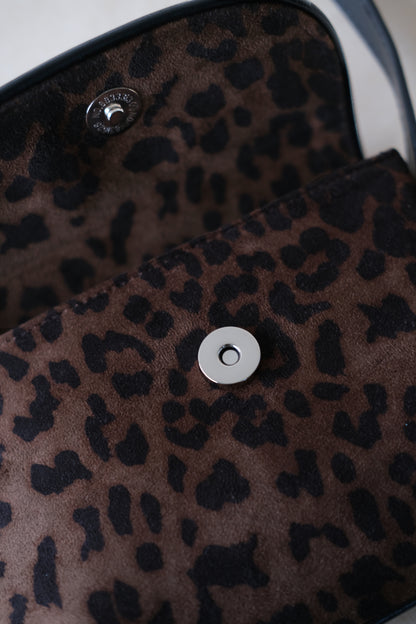 Classic Saddle Underarm Bag - Coffee Leopard