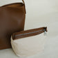 Large-Capacity Lychee Texture Shoulder/Crossbody Set In Chestnut