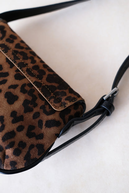 Classic Saddle Underarm Bag - Cocoa Leopard Print