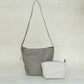 Large-Capacity Lychee Texture Shoulder/Crossbody Set In Light Mud