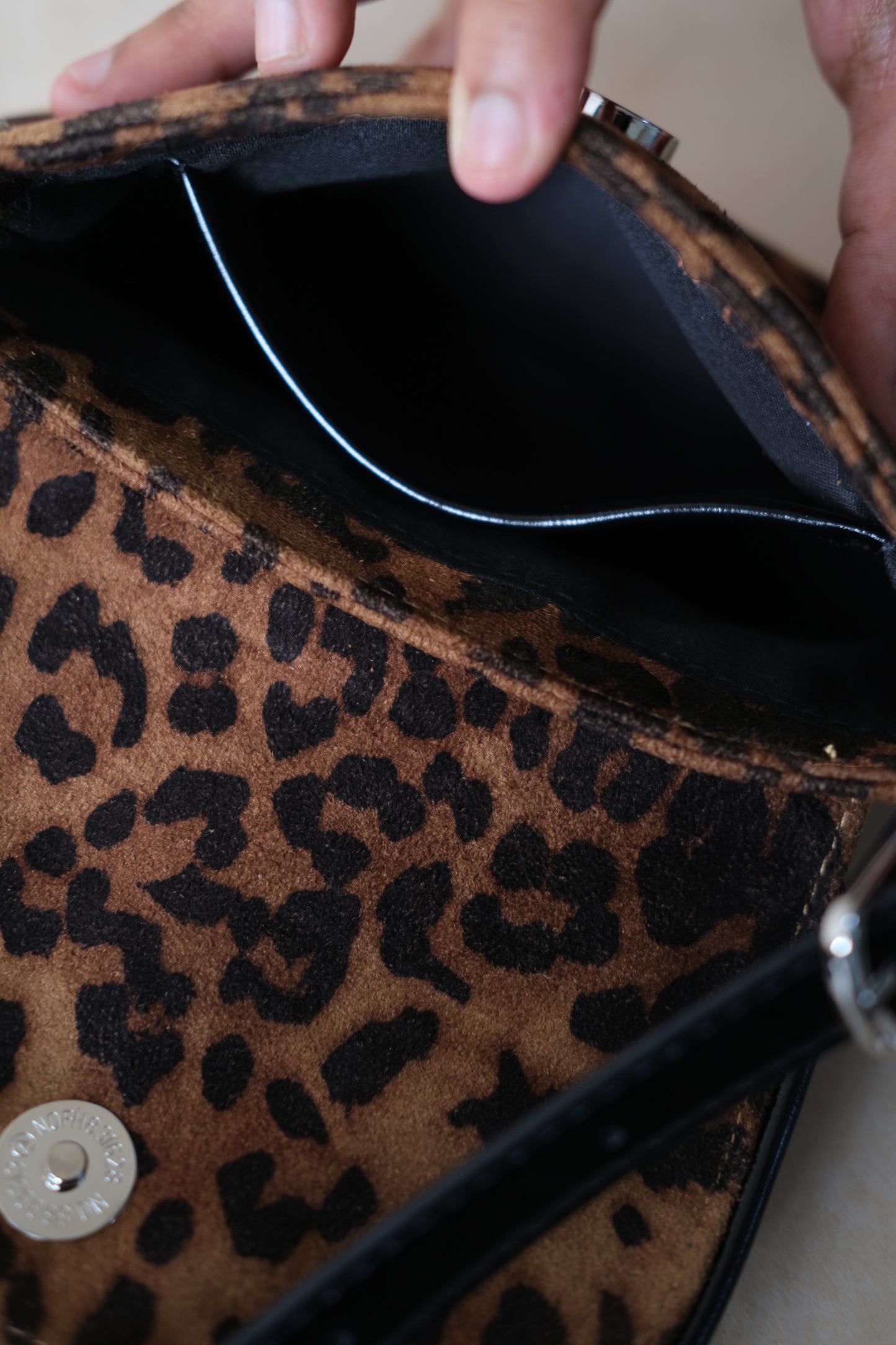 Classic Saddle Underarm Bag - Cocoa Leopard Print