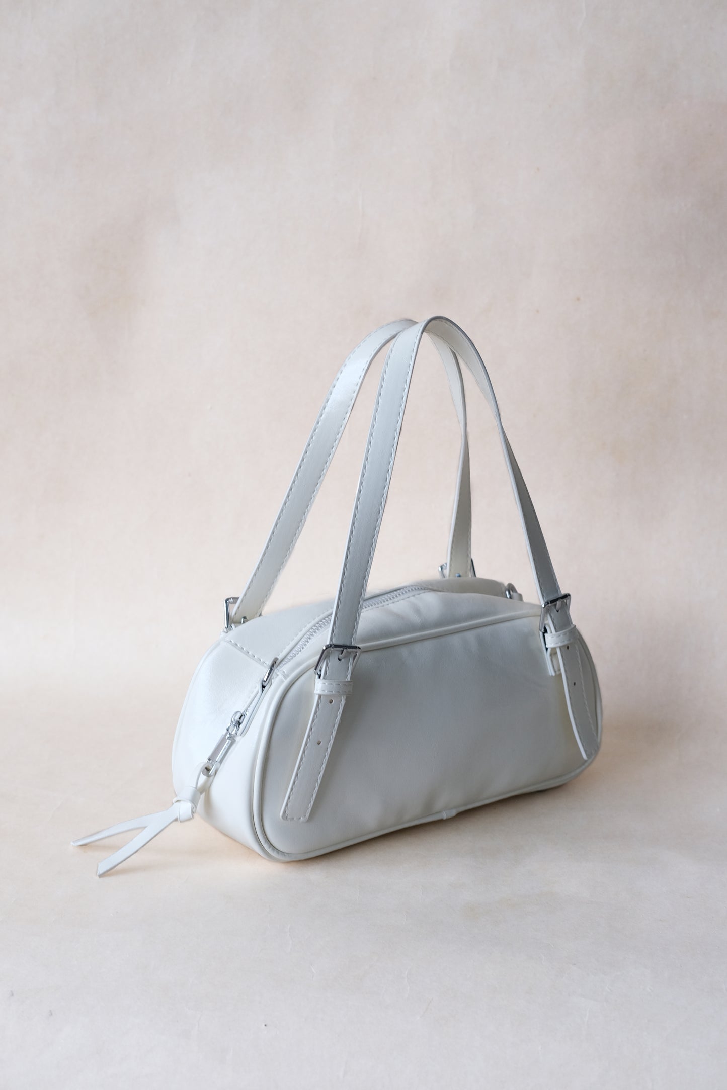 Vintage Baguette Shoulder Bag - Cream White