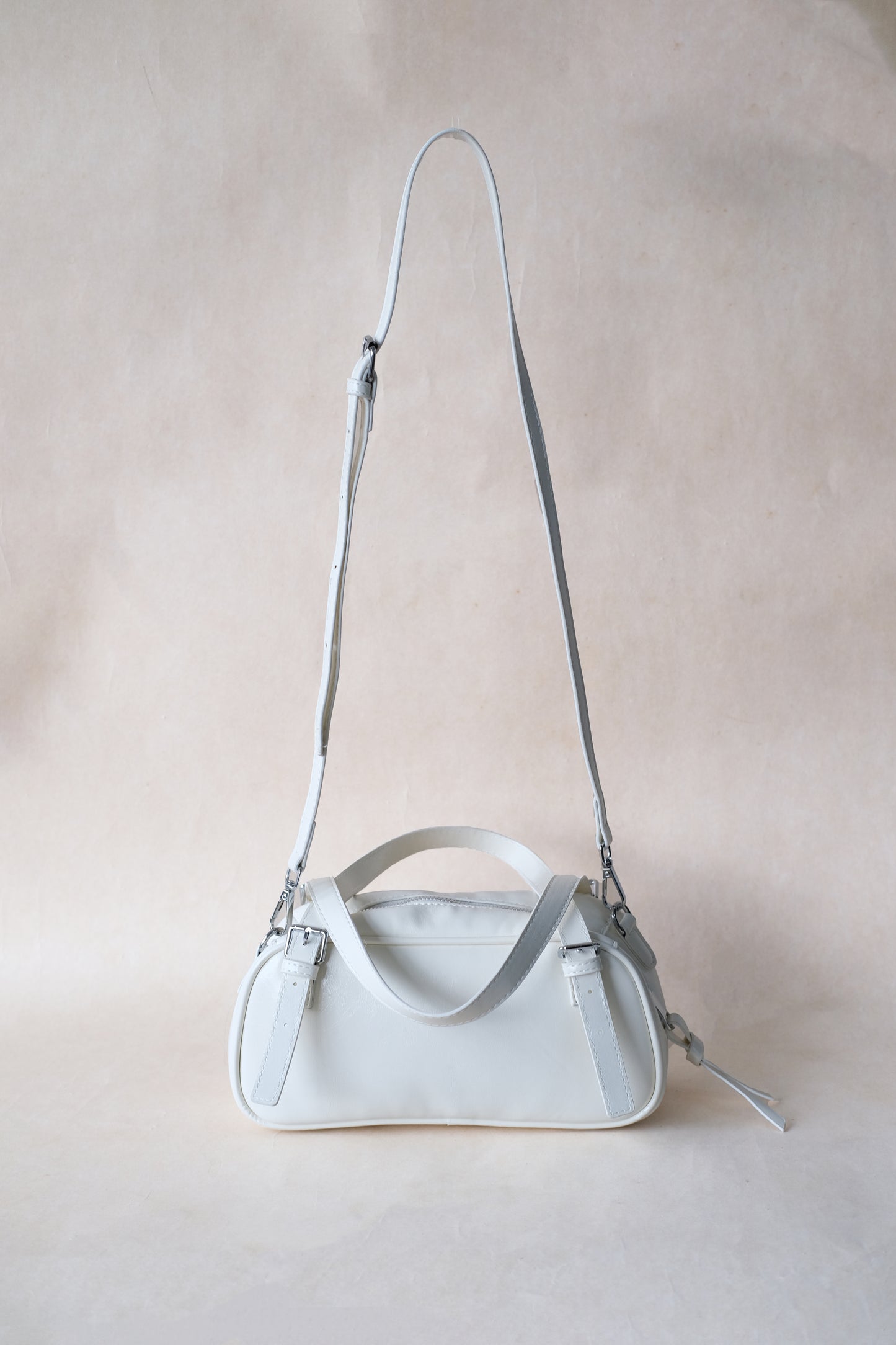 Vintage Baguette Shoulder Bag - Cream White