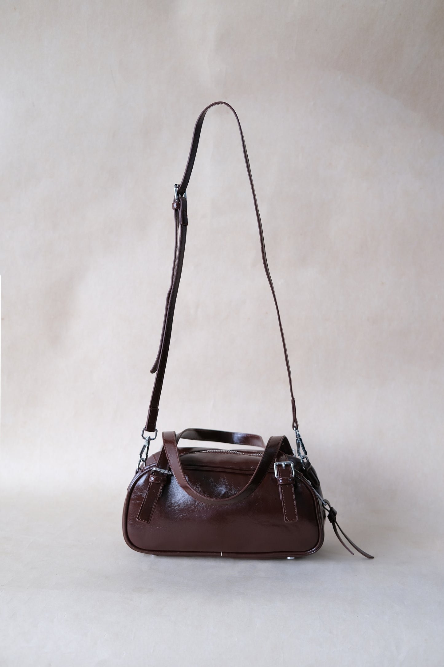 Vintage Baguette Shoulder Bag - Coffee