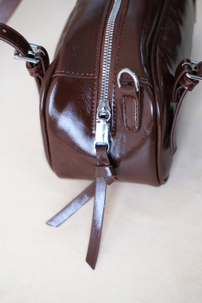 Vintage Baguette Shoulder Bag - Coffee