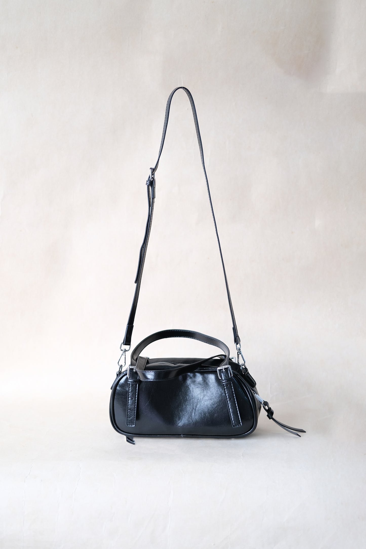 Vintage Baguette Shoulder Bag - Classic Black
