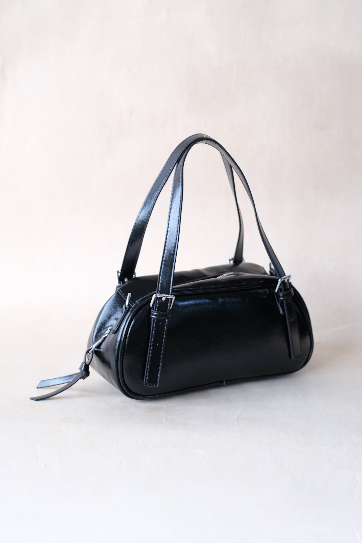 Vintage Baguette Shoulder Bag - Classic Black