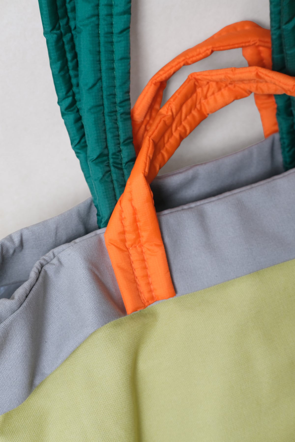Marlow Canvas Tote - Green + Grey