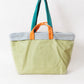 Marlow Canvas Tote - Green + Grey
