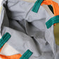 Marlow Canvas Tote - Green + Grey