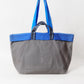 Marlow Canvas Tote - Blue + Oat Latte