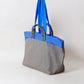 Marlow Canvas Tote - Blue + Oat Latte