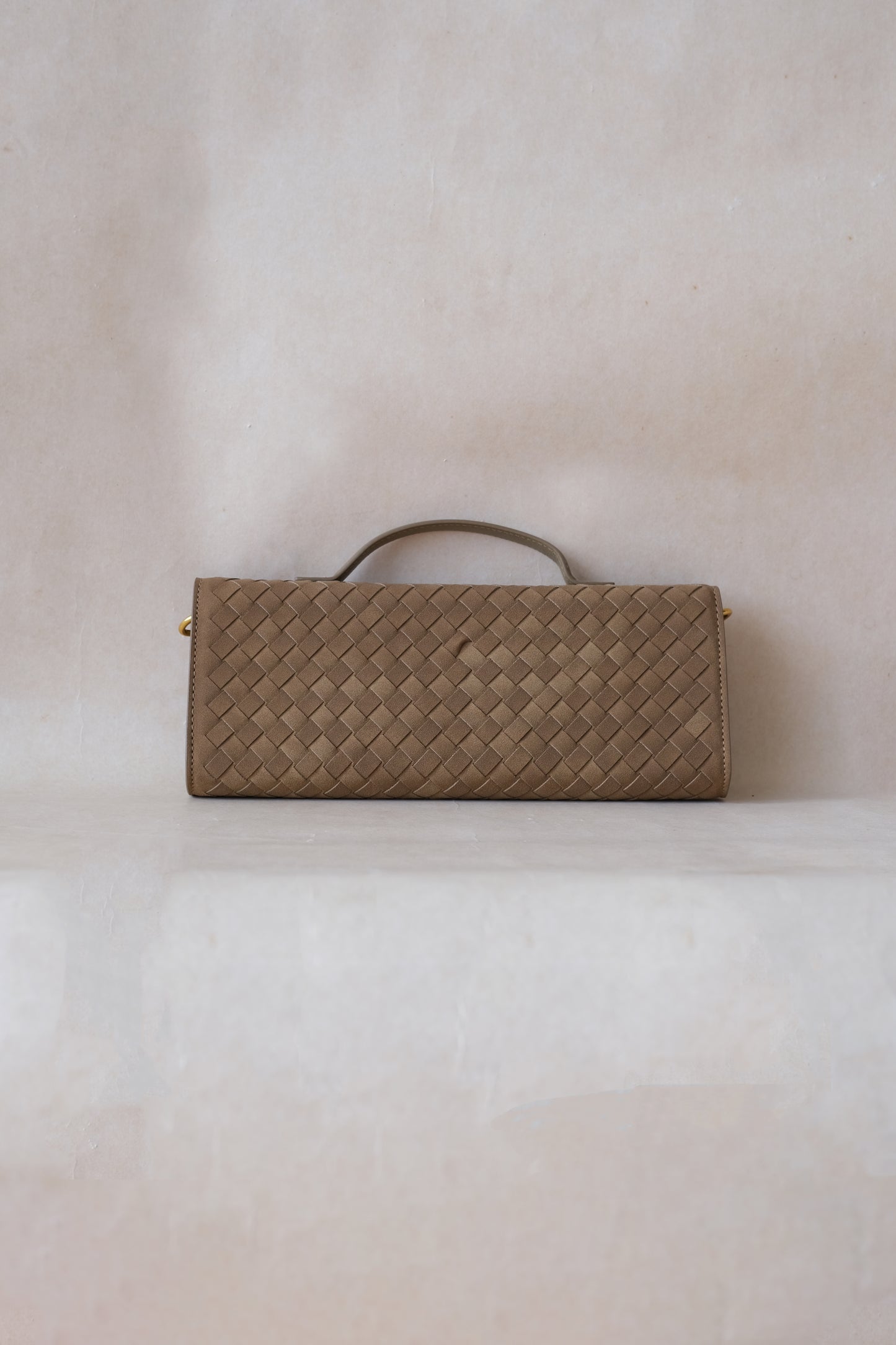 Artisan Crafted Flap Bag - Khaki