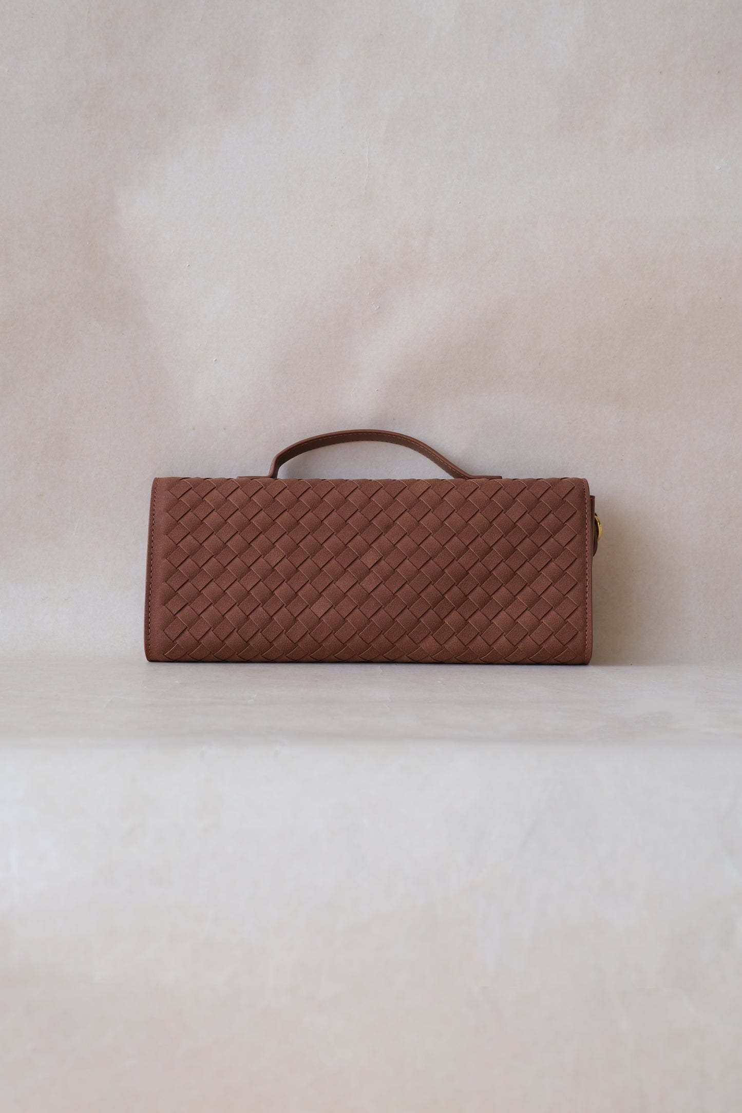 Artisan Crafted Flap Bag - Chestnut