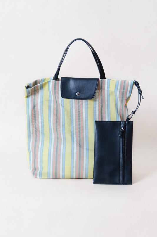 Élan Stripe Tote - Sunshine Yellow