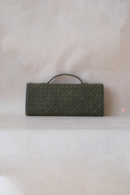 Artisan Crafted Flap Bag - Olive Green