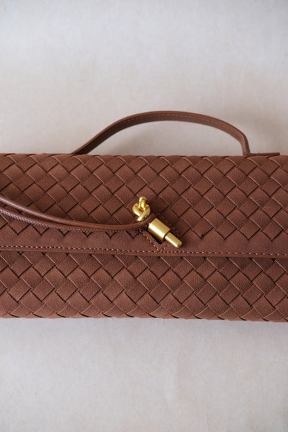 Artisan Crafted Flap Bag - Chestnut
