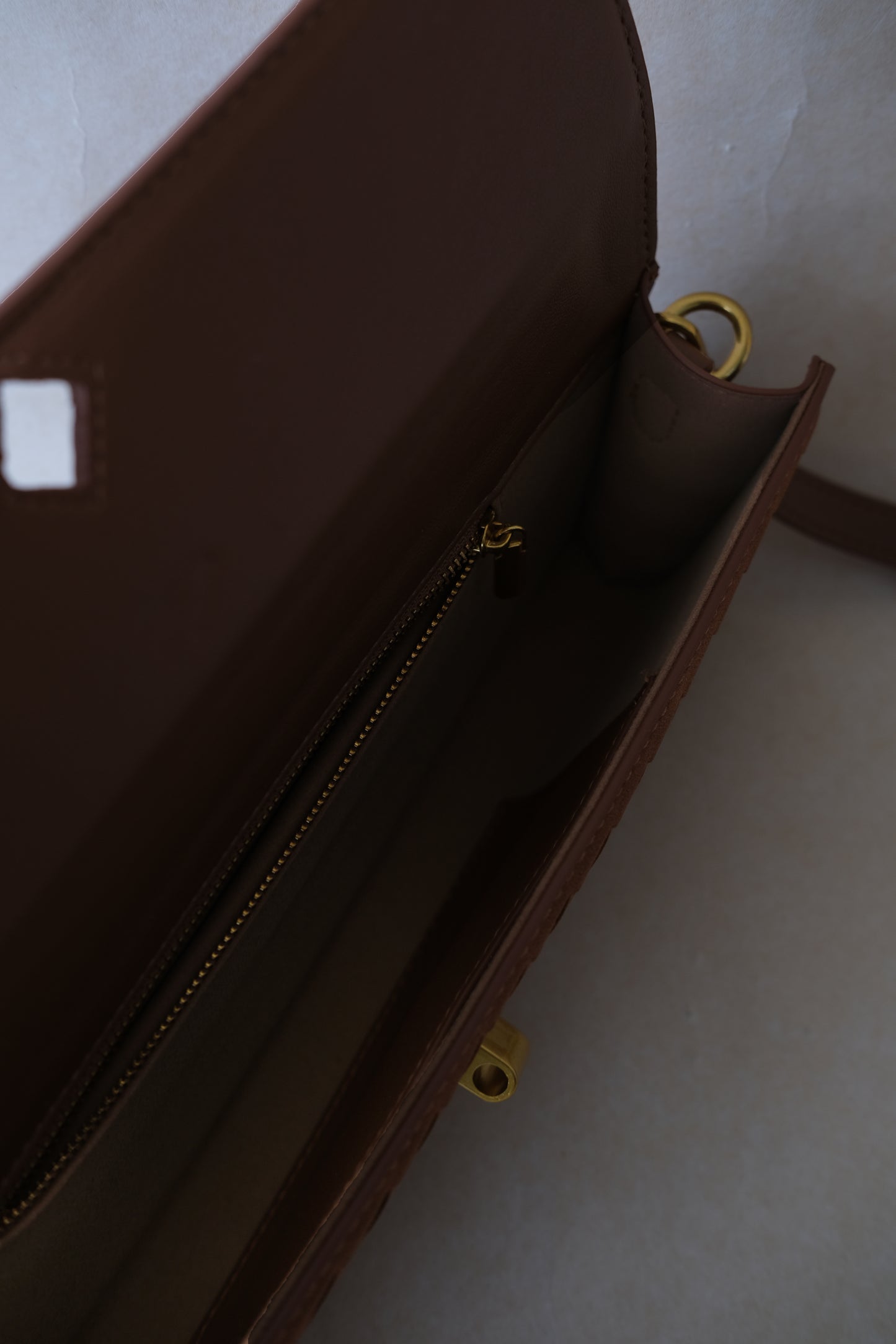 Artisan Crafted Flap Bag - Chestnut