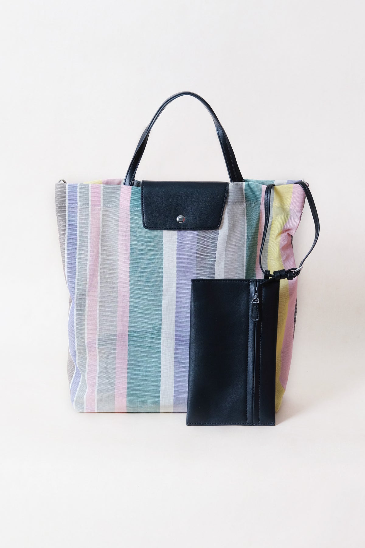 Élan Stripe Tote - Wide Stripes (Purple)