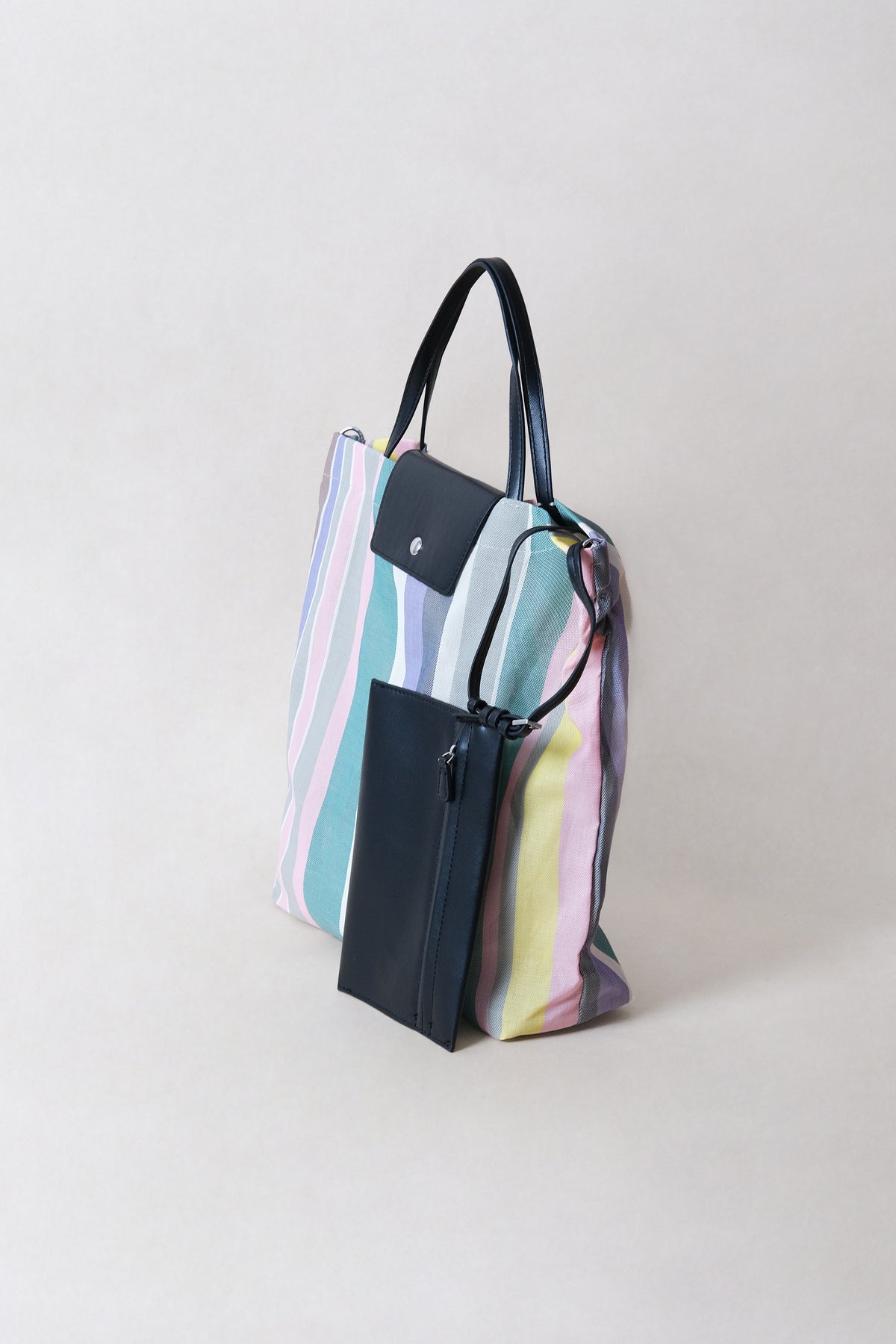 Élan Stripe Tote - Wide Stripes (Purple)