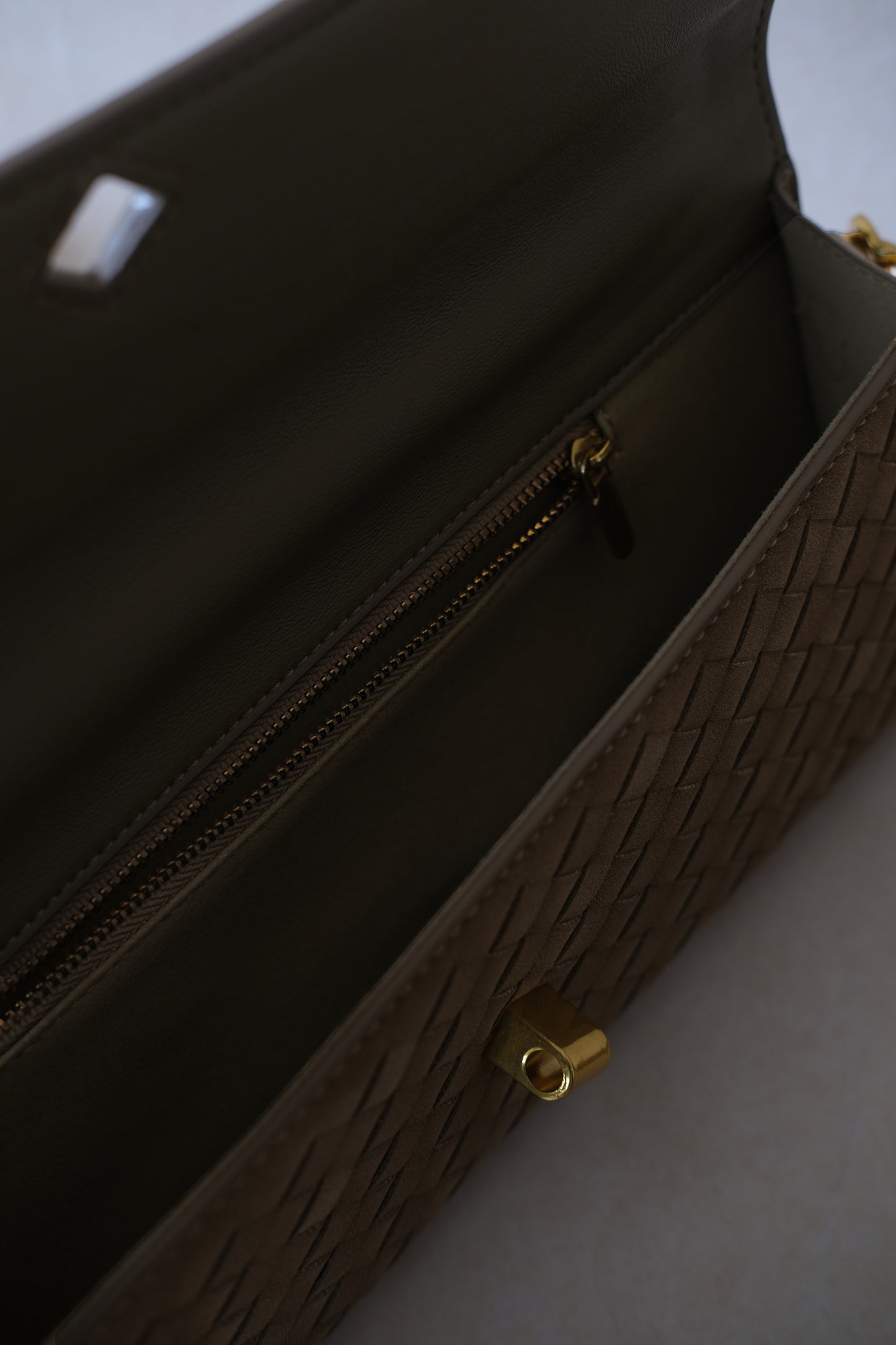 Artisan Crafted Flap Bag - Khaki