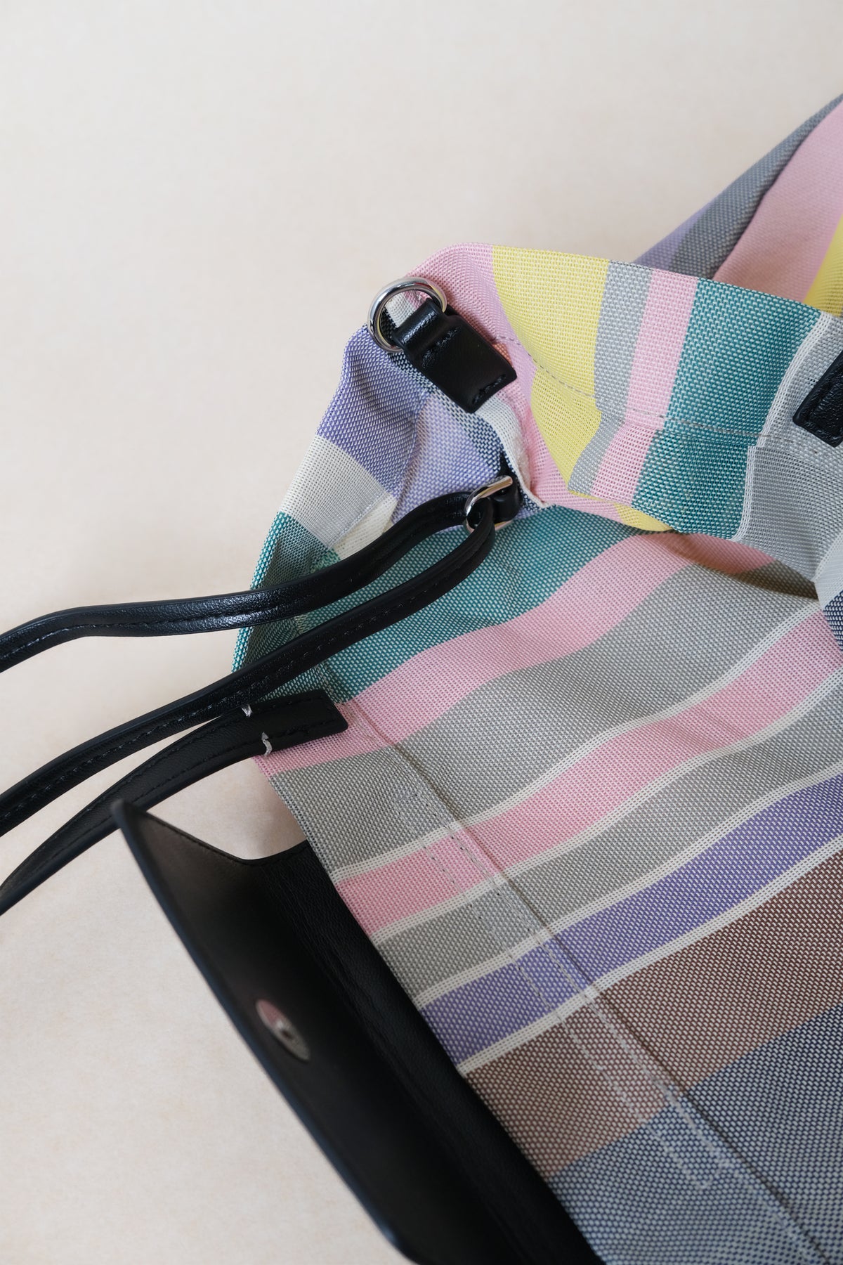 Élan Stripe Tote - Wide Stripes (Purple)