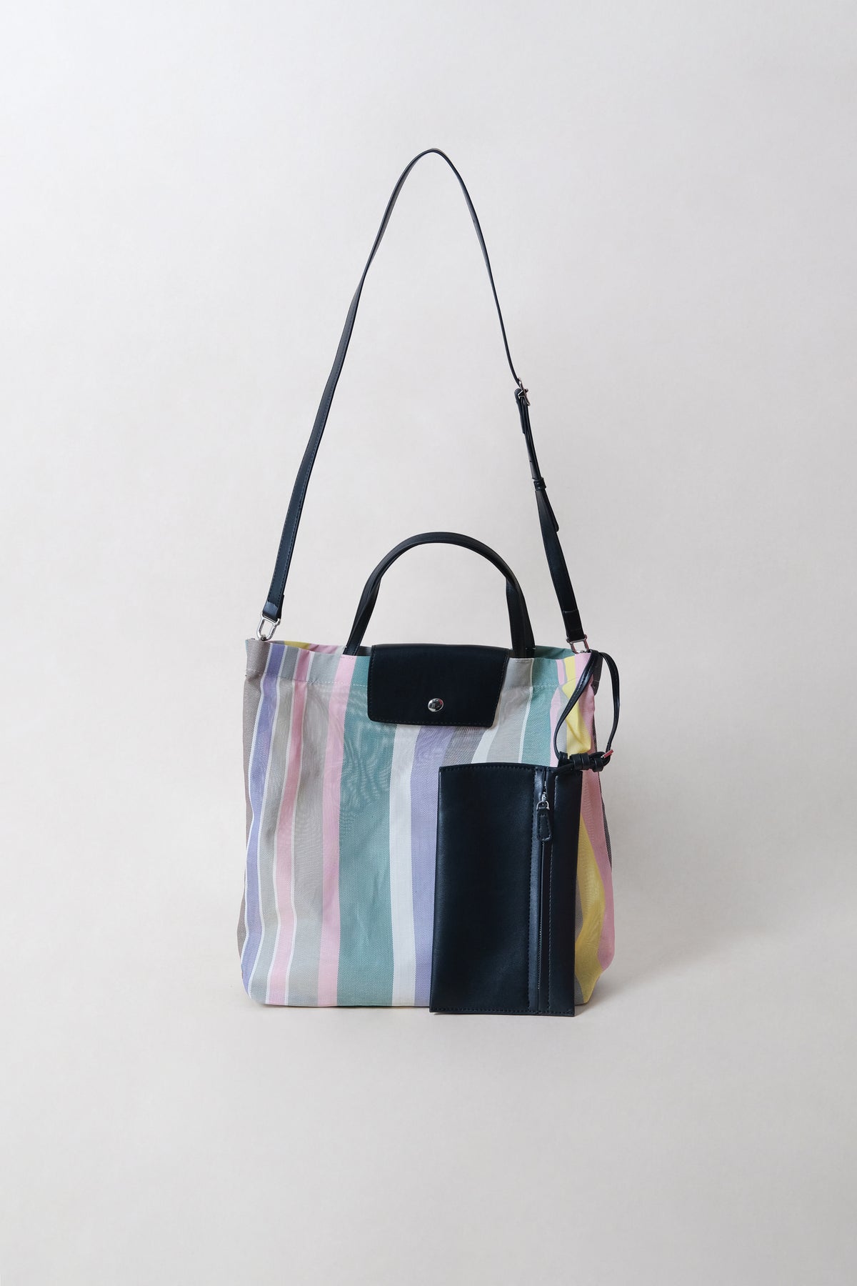 Élan Stripe Tote - Wide Stripes (Purple)