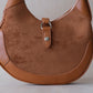 Classic Velvet Saddle Handbag - Chestnut