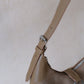 Classic Velvet Saddle Handbag - Khaki