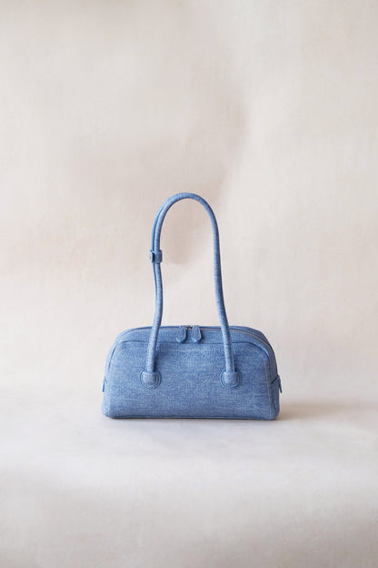 The Élan Denim Tote - Light Blue
