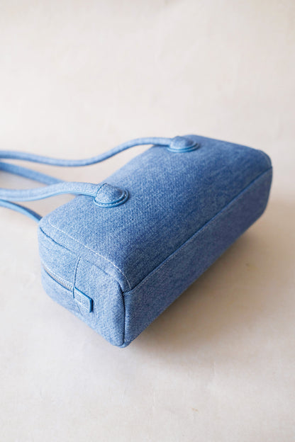 The Élan Denim Tote - Light Blue
