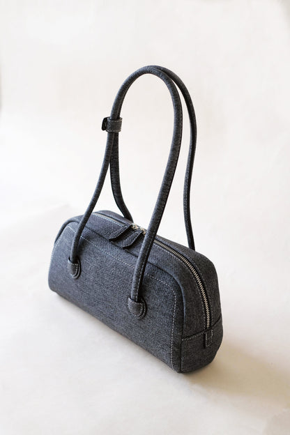 The Élan Denim Tote - Classic Black