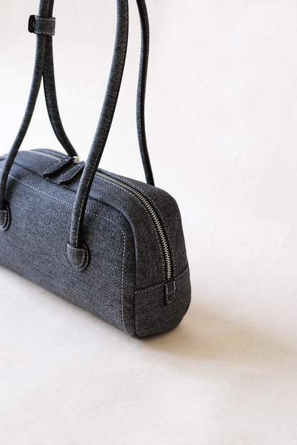 The Élan Denim Tote - Classic Black