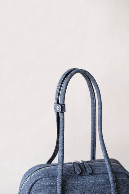 The Élan Denim Tote - Classic Black