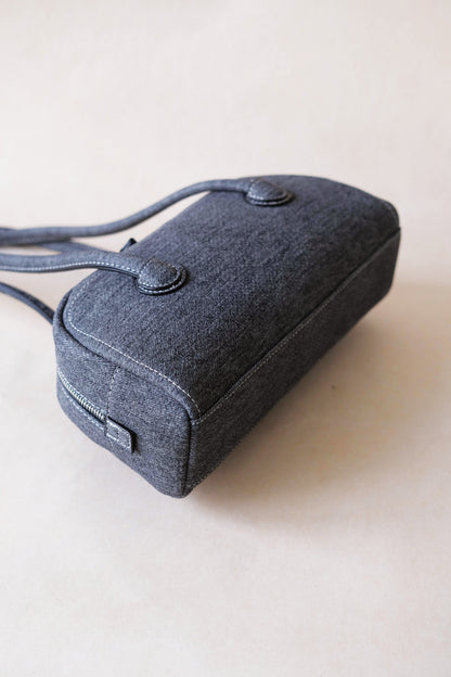 The Élan Denim Tote - Classic Black