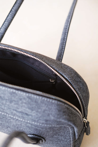 The Élan Denim Tote - Classic Black