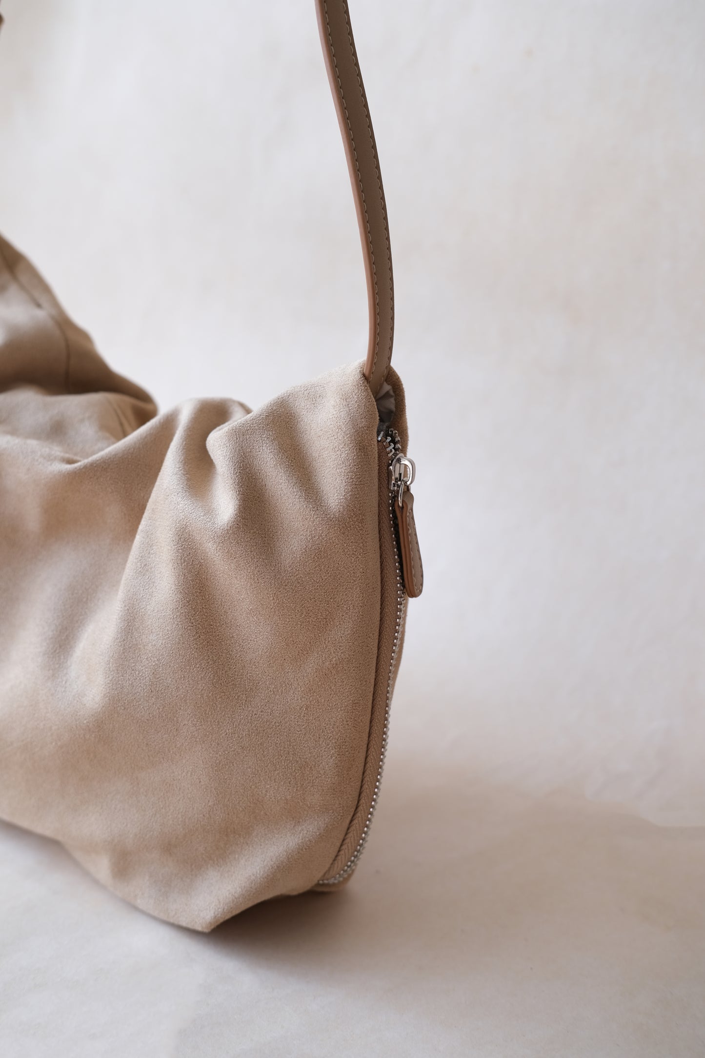 Classic Ruched Bag - Almond