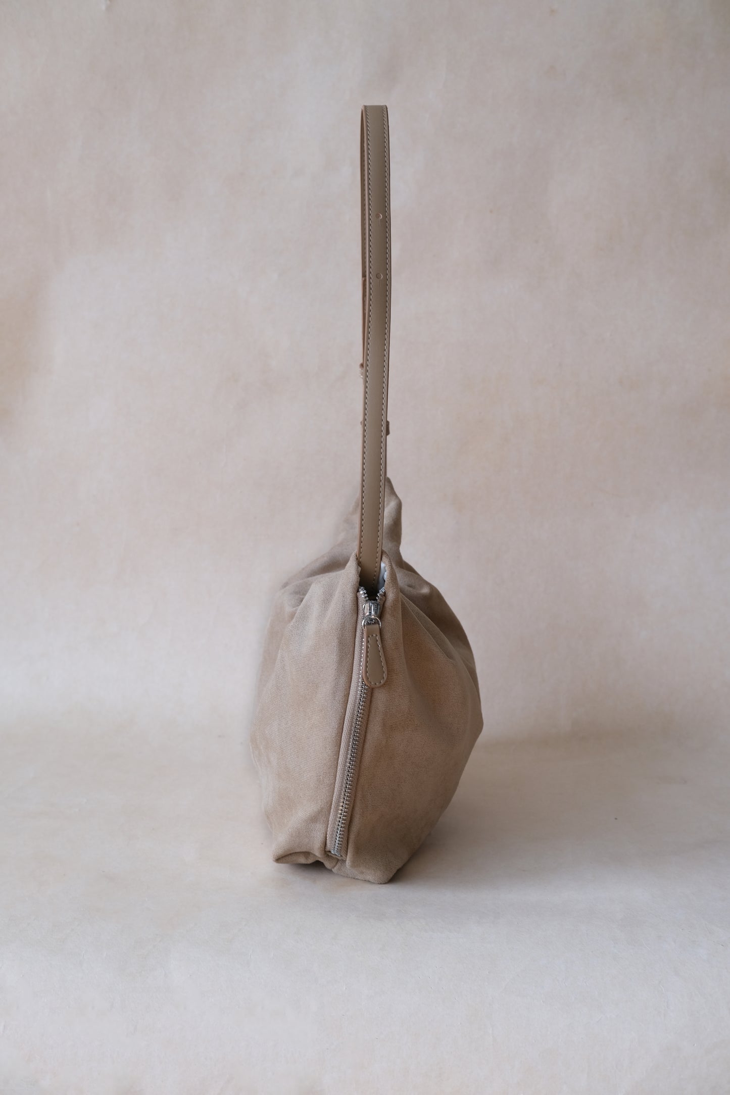 Classic Ruched Bag - Almond