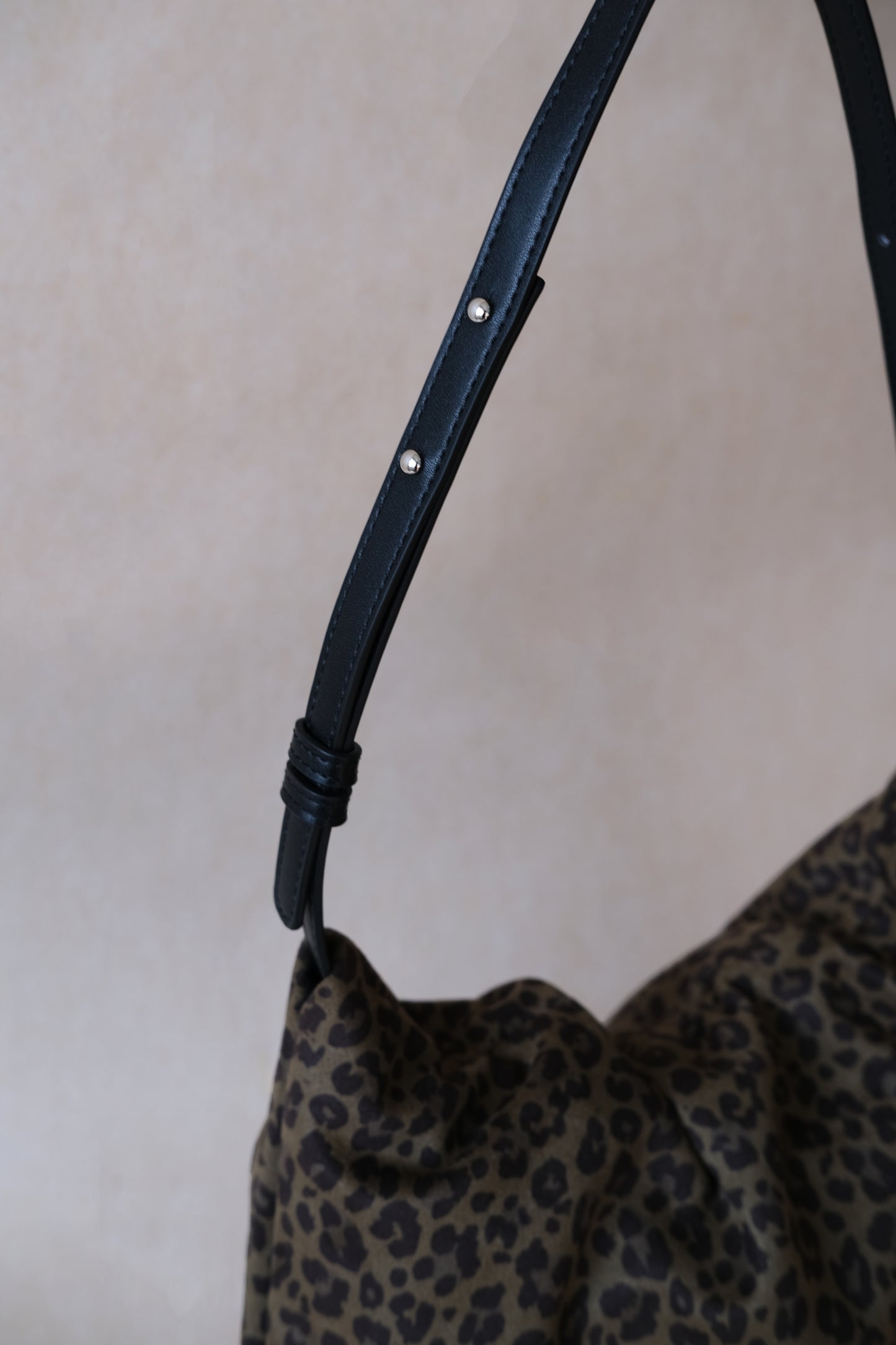 Classic Ruched Bag - Green Leopard Print