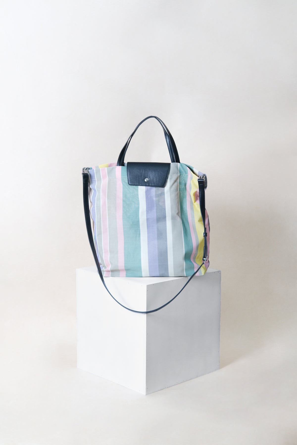 Élan Stripe Tote - Wide Stripes (Purple)