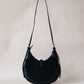 Classic Velvet Saddle Handbag - Classic Black