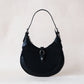 Classic Velvet Saddle Handbag - Classic Black
