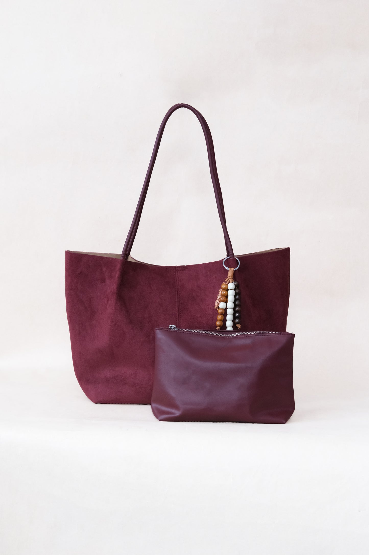 French Ease Tote - Wine Red