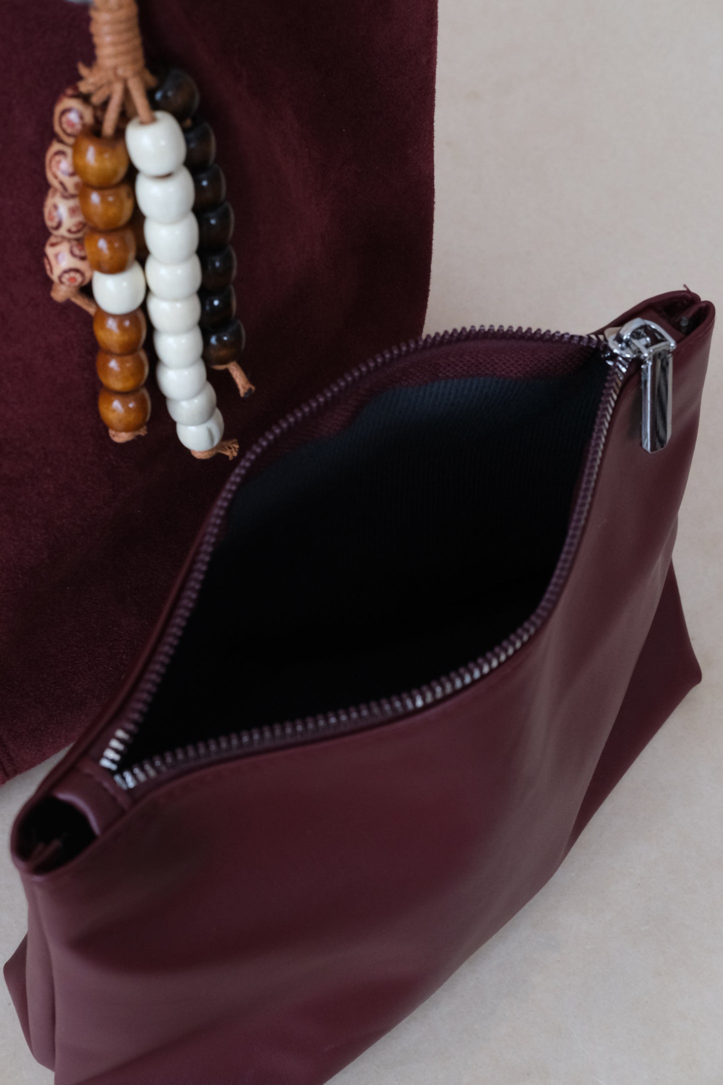 French Ease Tote - Wine Red