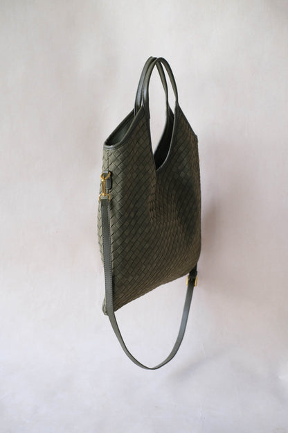 The Artisan Duo Tote - Olive Green