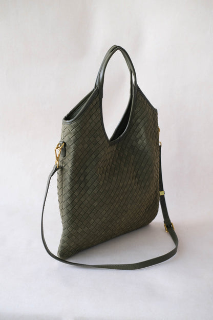 The Artisan Duo Tote - Olive Green