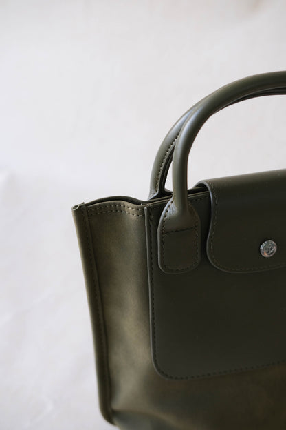 The Chérie Bucket Bag - Navy Green