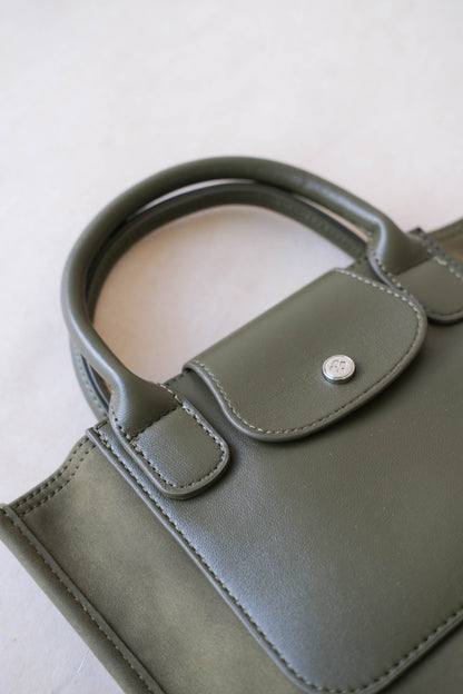 The Chérie Bucket Bag - Navy Green