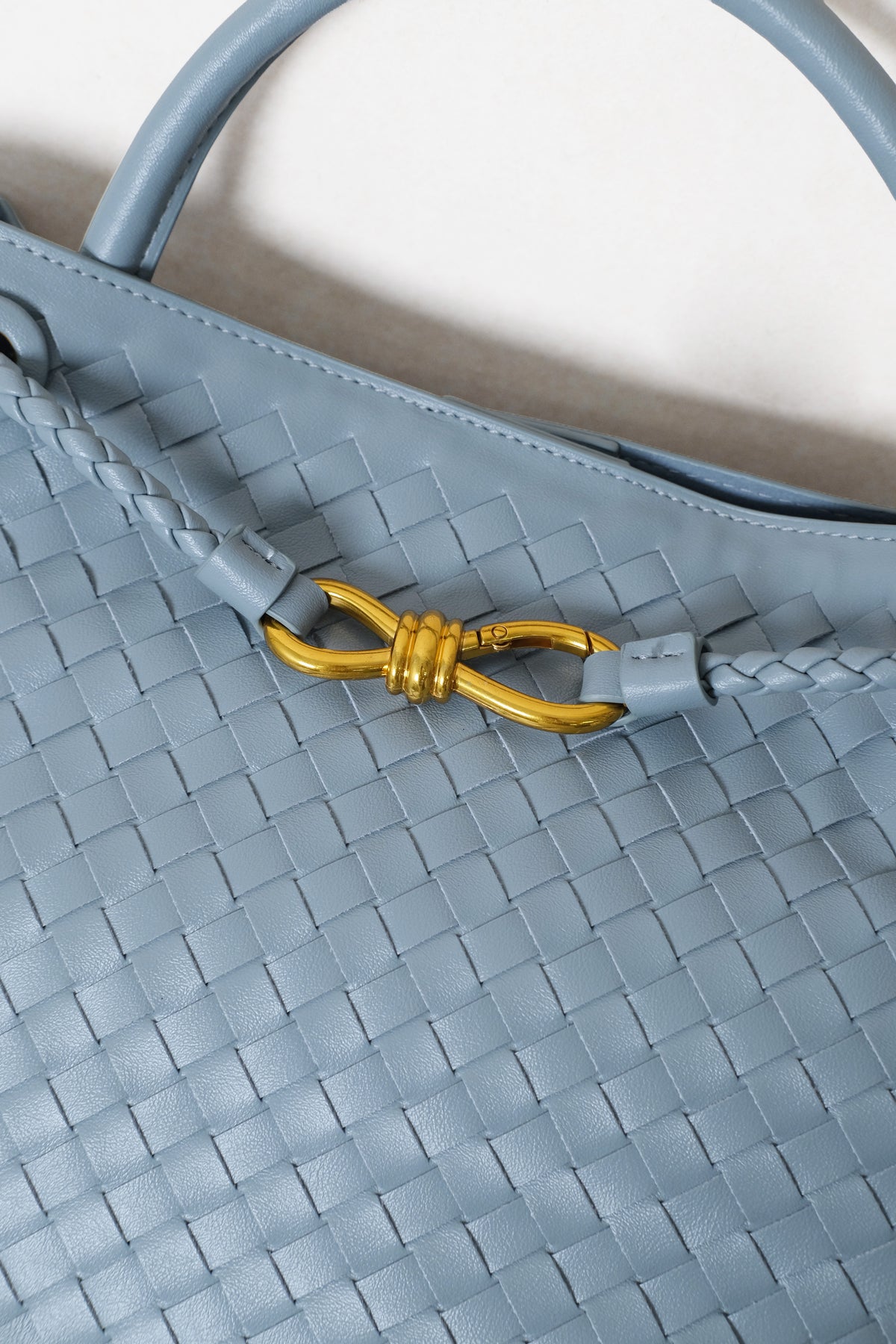 Large Artisan Grace Tote - Dusty Blue
